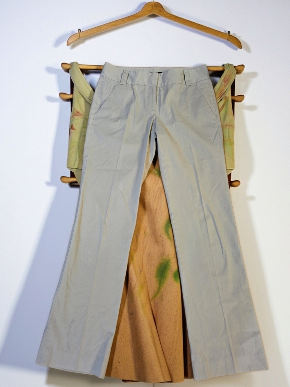 Theory Classic Cotton Blend Beige Dress Pants Women Size 4